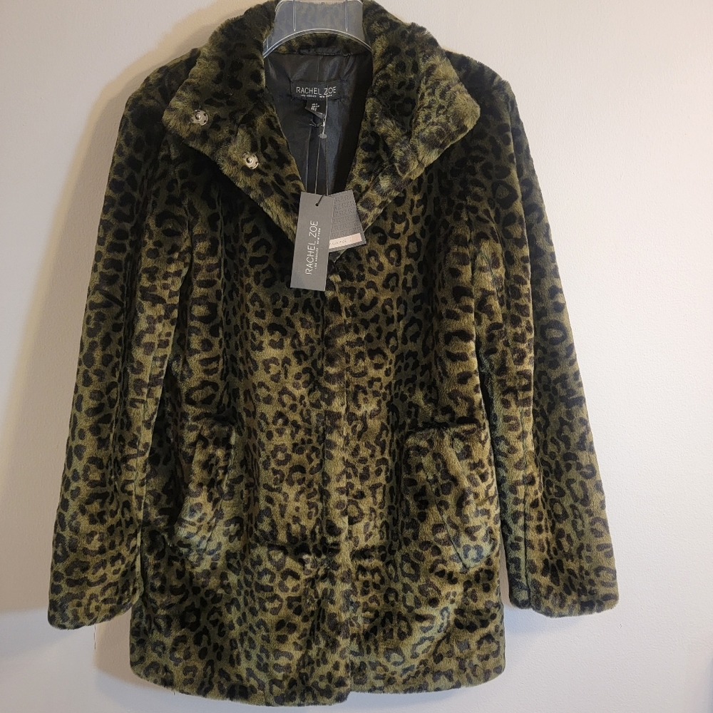 NWT-Rachel Zoe Faux Fur Coat, Size Small